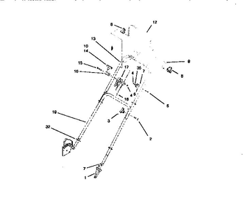 Handle Assembly Diagram and Parts List for 10321 790001 & UP Lawn Boy Lawn Mower